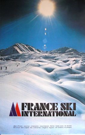 FRANCE SKI INTERNATIONAL (LA PLAGNE) - affiche de Chastel (1979)