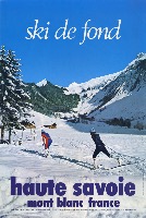 SKI DE FOND - HAUTE SAVOIE - MONT BLANC-FRANCE (LE GRAND BORNAND) - affiche originale (ca 1975)