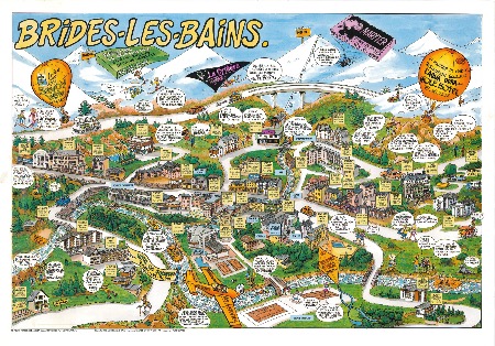 BRIDES-LES-BAINS - poster humoristique (1991)
