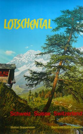 LOTSCHENTAL SCHWEIZ SUISSE SWITZERLAND - affiche originale (ca 1958)
