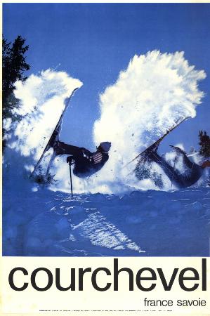 COURCHEVEL FRANCE SAVOIE - affiche originale par F. Garet (ca 1970)