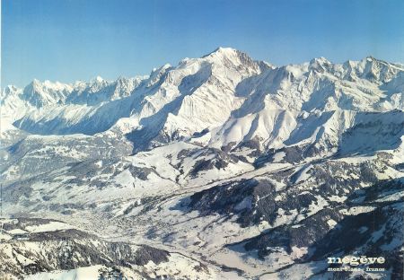 MEGEVE MONT BLANC - FRANCE - affiche panorama (ca 1980)