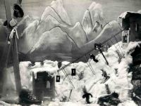 MAGIE DU SKI ET FEERIE DE LA NEIGE DANS UNE VITRINE - Photo originale d'Alain Guyard (années 50)