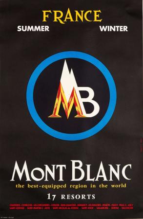 MB MONT BLANC FRANCE - THE BEST-EQUIPPED REGION IN THE WORLD - affiche par Y. Laty (ca 1960)