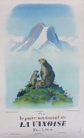 LE PARC NATIONAL DE LA VANOISE - ALPES DE SAVOIE - affiche originale d'après Samivel (1966)