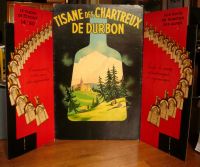 TISANE DES CHARTREUX DE DURBON - ancien carton/présentoir par Raymond Ducatez (ca 1935)