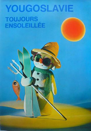 YOUGOSLAVIE TOUJOURS ENSOLEILLEE - affiche originale (ca 1975)