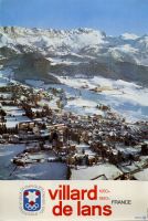 GRENOBLE Xè JEUX OLYMPIQUES D'HIVER 1968 - VILLARD DE LANS 1050-1920m - petite affiche officielle