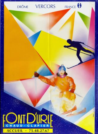 FONT D'URLE CHAUD-CLAPIER - affiche originale (ca 1980)