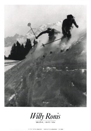 WILLY RONIS - MEGEVE, HIVER 1938 - affiche originale (1988)