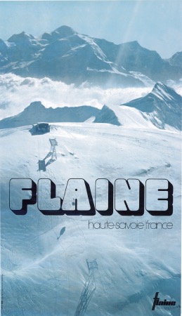 FLAINE 1600-2500 M HAUTE-SAVOIE/FRANCE (HIVER) - affiche originale (ca 1970)