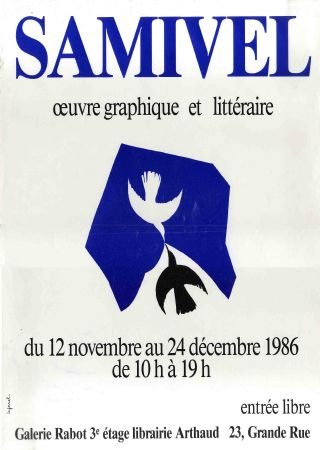 SAMIVEL - OEUVRE GRAPHIQUE ET LITTERAIRE - affiche d'exposition (1986)