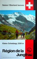 SUISSE/OBERLAND BERNOIS - KLEINE SCHEIDEGG, REGION DE LA JUNGFRAU - affiche photo (ca 1970)