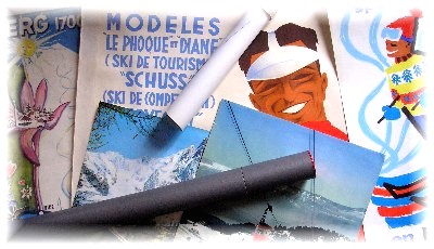 Mountain, ski and winter sports... Old, original and vintage posters