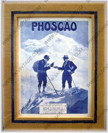 PHOSCAO ET LES ALPINISTES - PUBLICITE ORIGINALE ENCADREE SUR MESURE