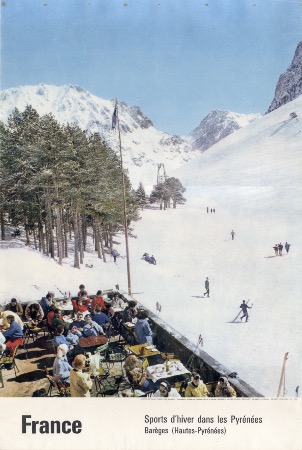 BAREGES - SPORTS D'HIVER DANS LES PYRENEES - affiche originale, photo de Fronval (1962)