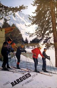 BAREGES 1250 M, FRANCE HAUTES PYRENEES - affiche ancienne par Fronval