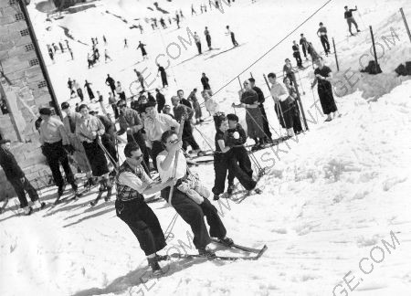 Un des premiers monte-pentes  Gourette