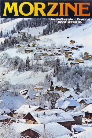 MORZINE HAUTE-SAVOIE/FRANCE 1000-2460 M - affiche originale ca 1970)