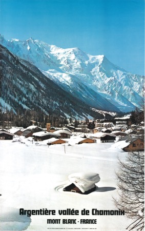 ARGENTIERE VALLEE DE CHAMONIX - MONT BLANC - FRANCE - affiche originale par Gay-Couttet (1976)