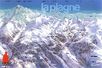 LA PLAGNE - affiche/plan des pistes de ski par Pierre Novat (1979)