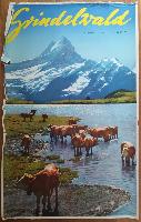 *** A SAISIR *** GRINDELWALD (Bachalpsee-Schreckhorn) - affiche originale photo Niederhauser (ca 1960)