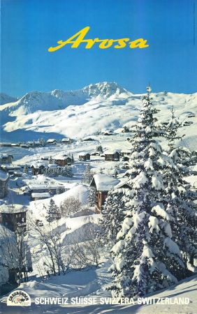 AROSA - affiche originale photo Homberger (ca 1980)