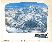 COURCHEVEL SAVOIE - affiche plan des pistes par Pierre Novat (ca 1962)