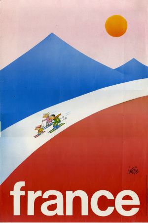 (SKI EN) FRANCE - affiche originale par Laville (ca 1980)