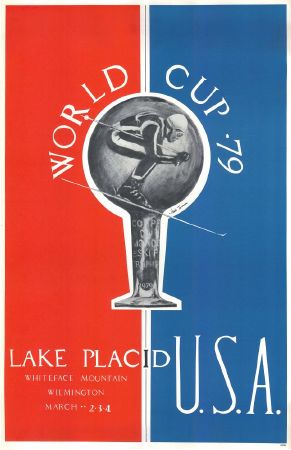 LAKE PLACID USA - WORLD CUP 1979 - affiche originale par A. Torrance