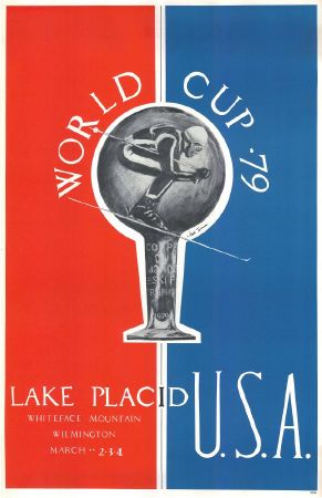 LAKE PLACID USA - WORLD CUP 1979 - affiche originale par A. Torrance