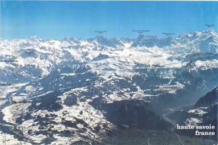LE GRAND MASSIF HAUTE-SAVOIE FRANCE - affiche panorama (ca 1980)
