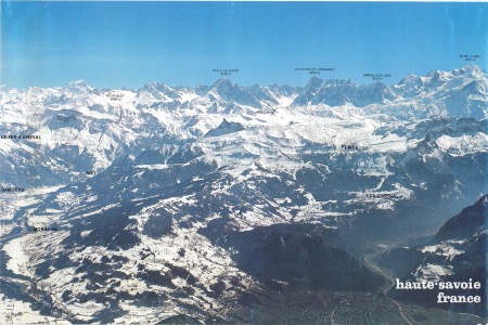 LE GRAND MASSIF HAUTE-SAVOIE FRANCE - affiche panorama (ca 1980)