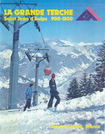 LA GRANDE TERCHE - SAINT JEAN D'AULPS - affiche originale (ca 1975)
