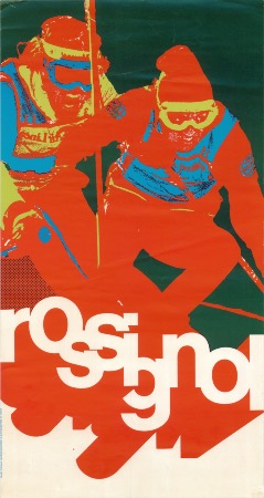 ROSSIGNOL... "PSYCHEDELIC SKI" - affiche originale (ca 1970)