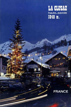 LA CLUSAZ HAUTE-SAVOIE 1040 M - affiche originale, photo Dorly (1966)