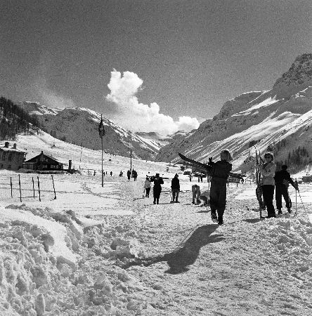 VAL D'ISERE - LE SKI ? J'ADORE CA ! - retirage photo Machatschek (1951)