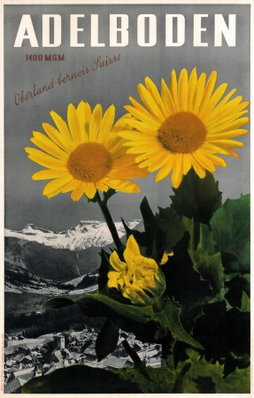 ADELBODEN 1400 M.S.M. OBERLAND-BERNOIS SUISSE - affiche originale par Gyger (1936)