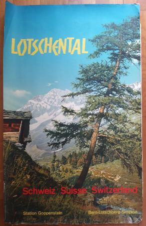 *** A SAISIR *** LÖTSCHENTAL - affiche originale photo Meyer-Henn (ca 1958)