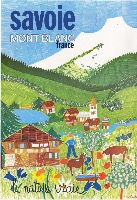 SAVOIE MONT-BLANC - LA NATURE VRAIE - affiche originale, dessin de Martine Bachet (ca 1970 )