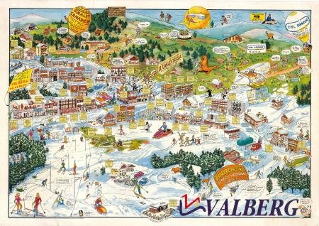 VALBERG - poster humoristique par Hudic (1991)