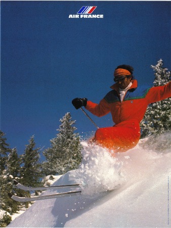 DESTINATION SKI - affiche Air France (1987)