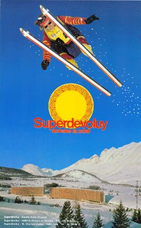 SUPERDEVOLUY - DOMAINE DU SOLEIL - affiche originale (ca 1975)