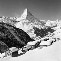 ZERMATT - FINDELN, PARADIS AUTHENTIQUE - retirage photo Machatschek (1960)