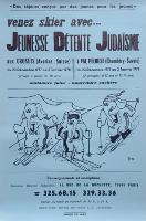 VENEZ SKIER AVEC... JEUNESSE DETENTE JUDAISME... AUX CROSETS ET A VAL PELOUSE - affiche originale (1977)