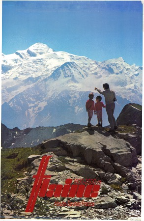 FLAINE 1600-2500 M HAUTE-SAVOIE/FRANCE - affiche originale (ca 1970)