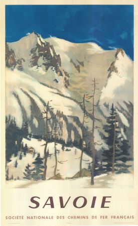 SAVOIE - affiche originale SNCF par Fontanarosa (1954)