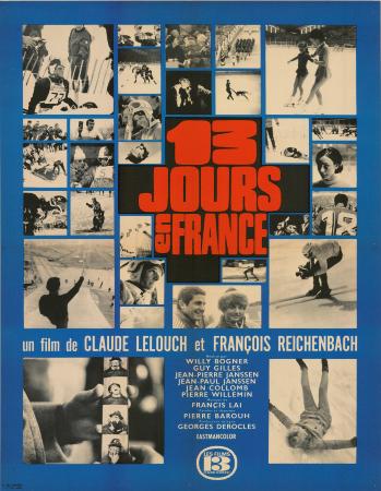 13 JOURS EN FRANCE - affiche originale du film de Claude Lelouch et François Reichenbach (1968)
