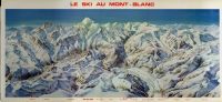 SKI AU MONT-BLANC - grand panorama de Pierre Novat (1974)