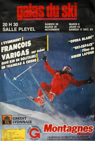 GALAS DU SKI 1983 - SALLE PLEYEL PARIS - affiche originale